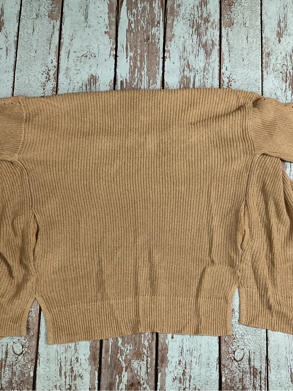 Universal Thread Tan Open-Front Ribbed Cardigan - Picture 5 of 7